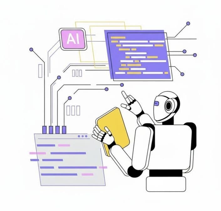 Custom AI Solutions Illustration